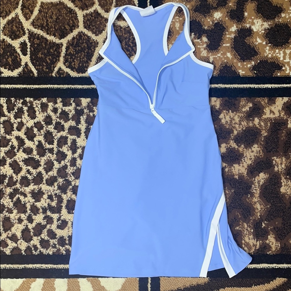 Sage Athletic Blue and White Sheath Dress